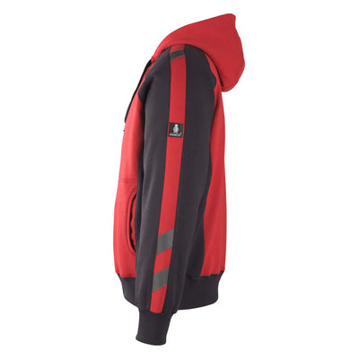 Mascot Wiesbaden Zip-Up Hoodie Jumper 50566-963 Right #colour_red-black