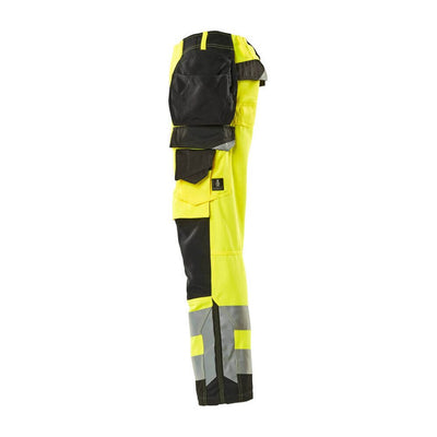 Mascot Wigan Hi-Vis Work Trousers 15531-860 Right #colour_hi-vis-yellow-black
