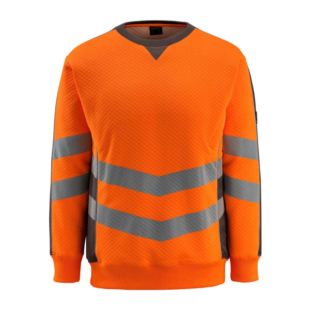 Mascot Wigton Hi-Vis Sweatshirt 50126-932 Front #colour_hi-vis-orange-dark-anthracite-grey