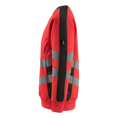 Mascot Wigton Hi-Vis Sweatshirt 50126-932 Right #colour_hi-vis-red-dark-anthracite-grey