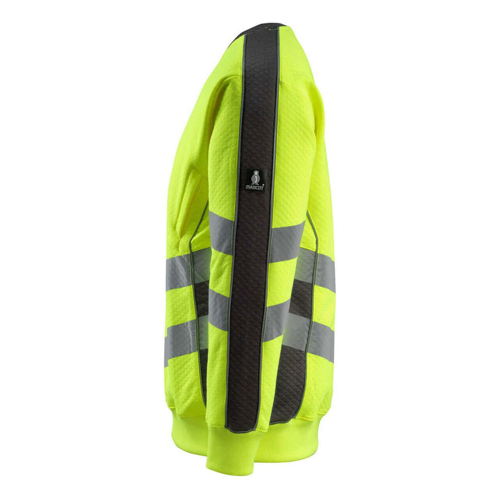 Mascot Wigton Hi-Vis Sweatshirt 50126-932 Right #colour_hi-vis-yellow-black