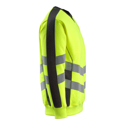 Mascot Wigton Hi-Vis Sweatshirt 50126-932 Left #colour_hi-vis-yellow-black