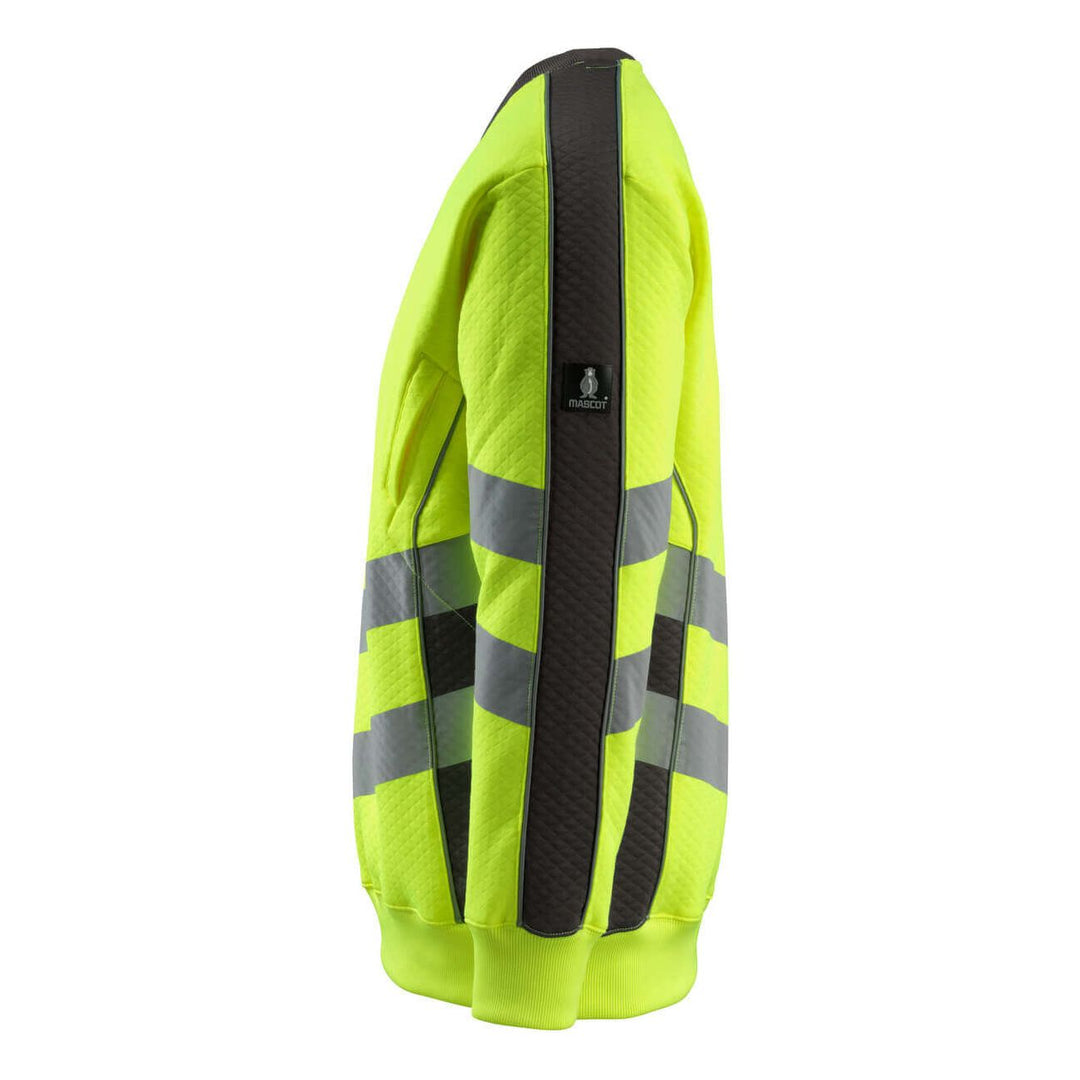 Mascot Wigton Hi-Vis Sweatshirt 50126-932 Right #colour_hi-vis-yellow-dark-anthracite-grey