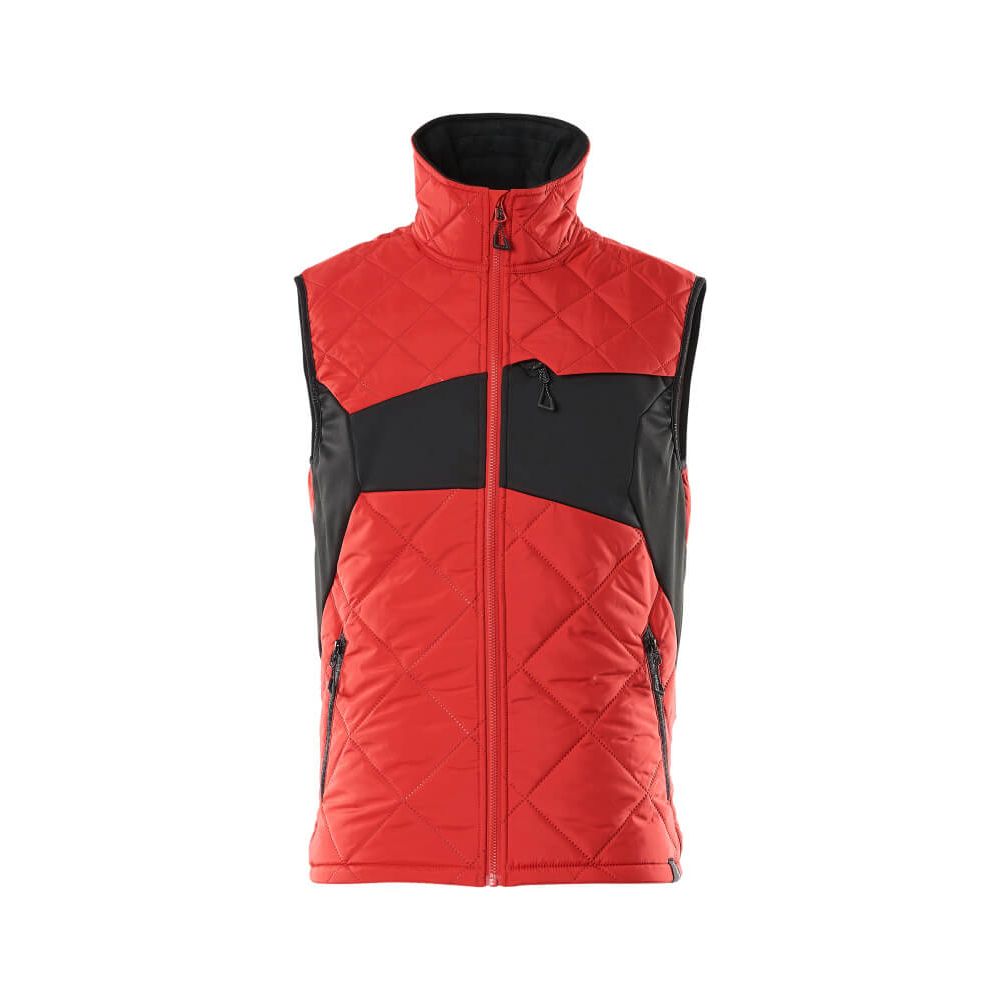 Mascot Winter Gilet Lightweight Padded 18065-318 Front #colour_traffic-red-black