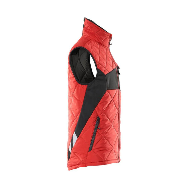 Mascot Winter Gilet Lightweight Padded 18065-318 Left #colour_traffic-red-black