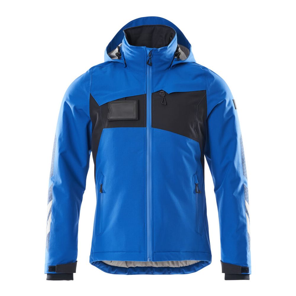 Mascot Winter Jacket Detachable-Hood 18335-231 Front #colour_azure-blue-dark-navy-blue