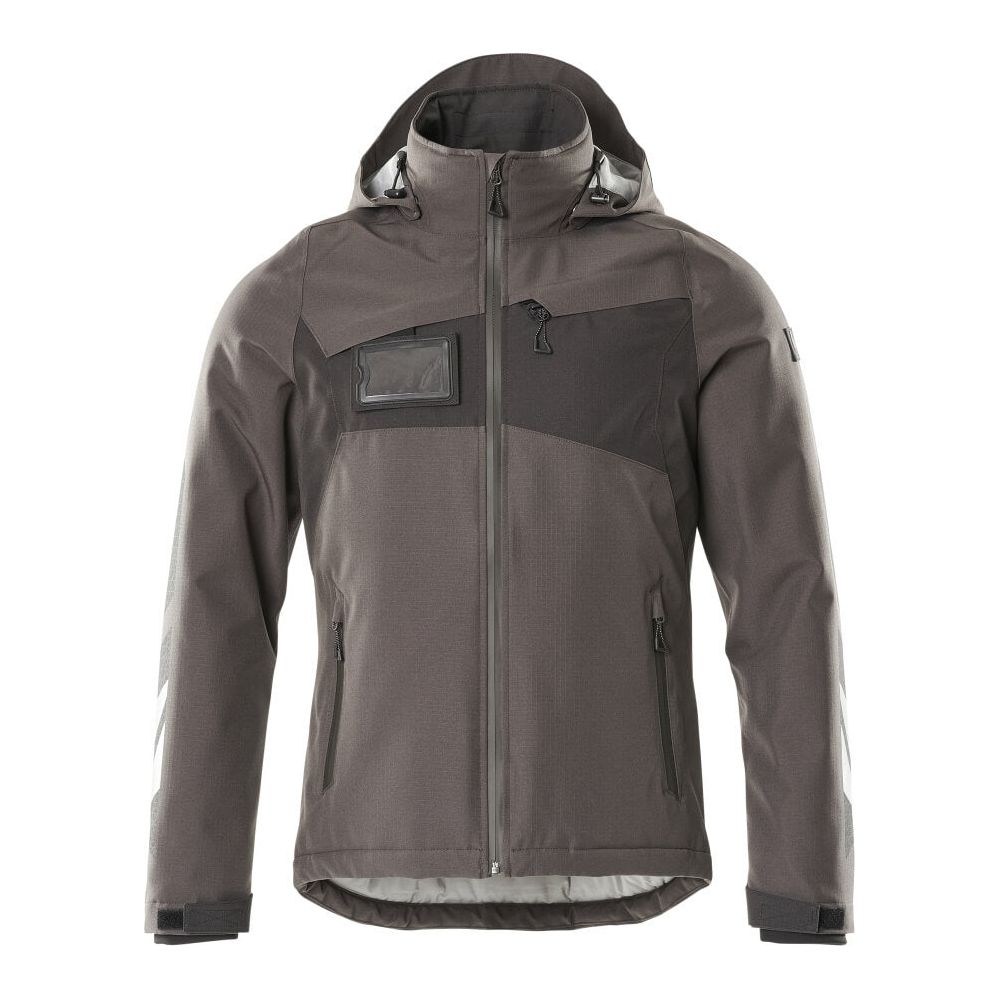 Mascot Winter Jacket Detachable-Hood 18335-231 Front #colour_dark-anthracite-grey-black