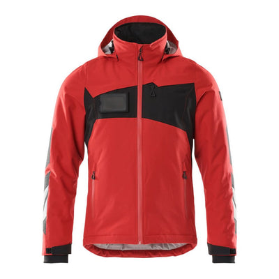 Mascot Winter Jacket Detachable-Hood 18335-231 Front #colour_traffic-red-black