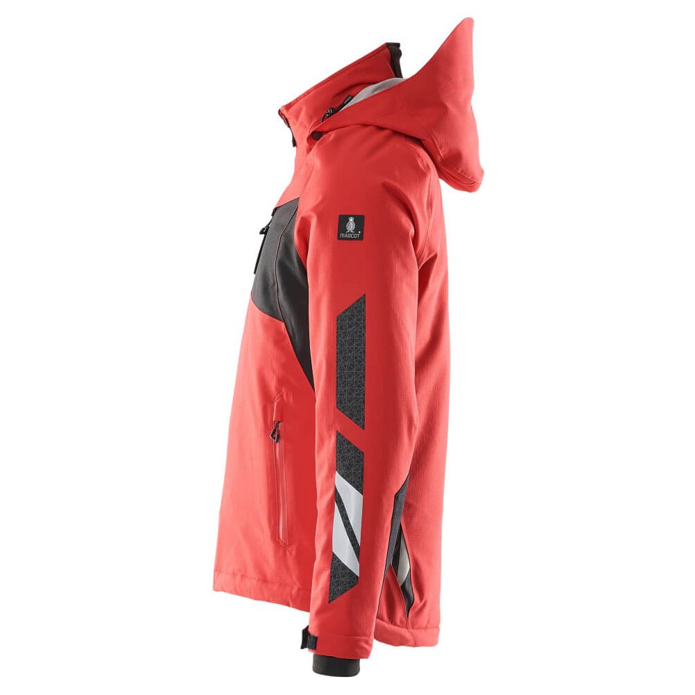 Mascot Winter Jacket Detachable-Hood 18335-231 Right #colour_traffic-red-black