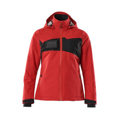 Mascot Winter-Jacket Detachable-Hood 18345-231 Front #colour_traffic-red-black