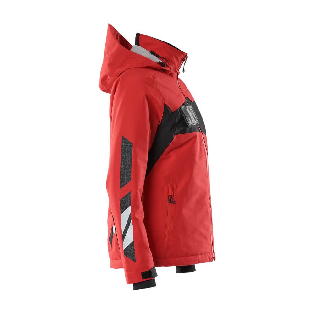 Mascot Winter-Jacket Detachable-Hood 18345-231 Left #colour_traffic-red-black