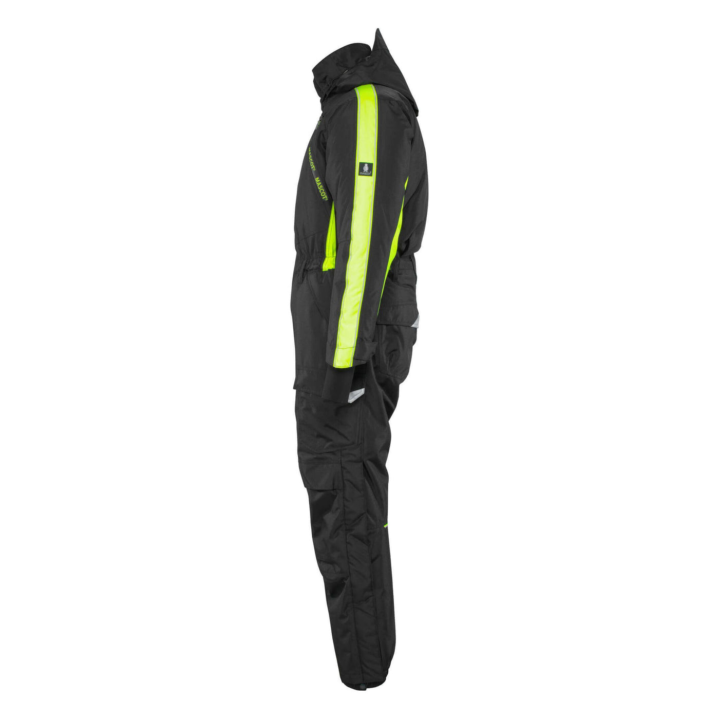 Mascot Winter Kneepad Boilersuit Breathable-Waterproof 17019-231 Right #colour_black-hi-vis-yellow