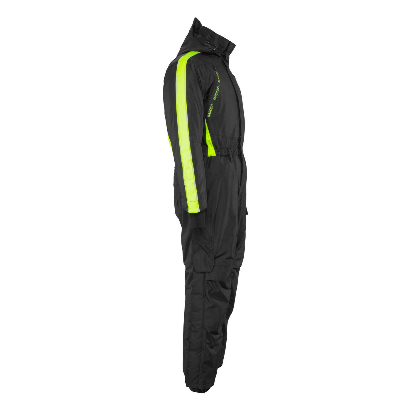 Mascot Winter Kneepad Boilersuit Breathable-Waterproof 17019-231 Left #colour_black-hi-vis-yellow