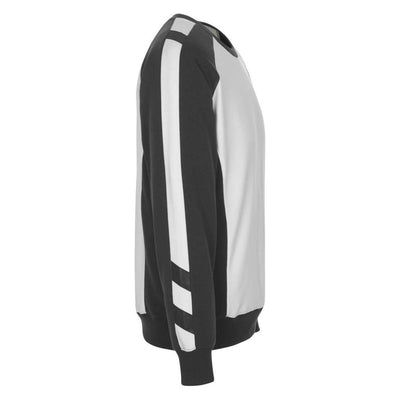 Mascot Witten Sweatshirt Round-Neck 50570-962 Left #colour_white-dark-anthracite-grey