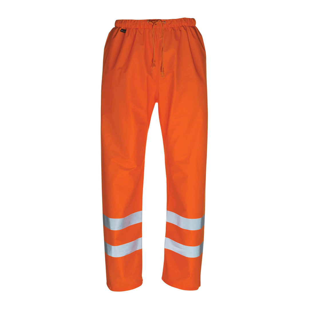 Mascot Wolfsberg Hi-Vis Rain Trousers 50102-814 Front #colour_hi-vis-orange