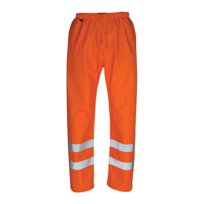 Mascot Wolfsberg Hi-Vis Rain Trousers 50102-814 Front #colour_hi-vis-orange