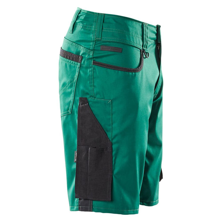 Mascot Work Shorts 18349-230 Left #colour_green-black