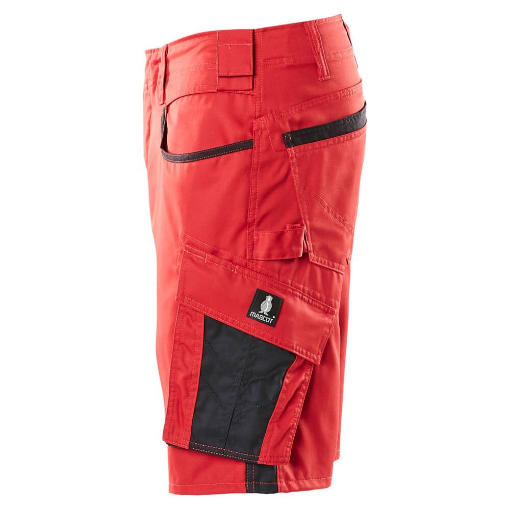 Mascot Work Shorts 18349-230 Right #colour_red-black