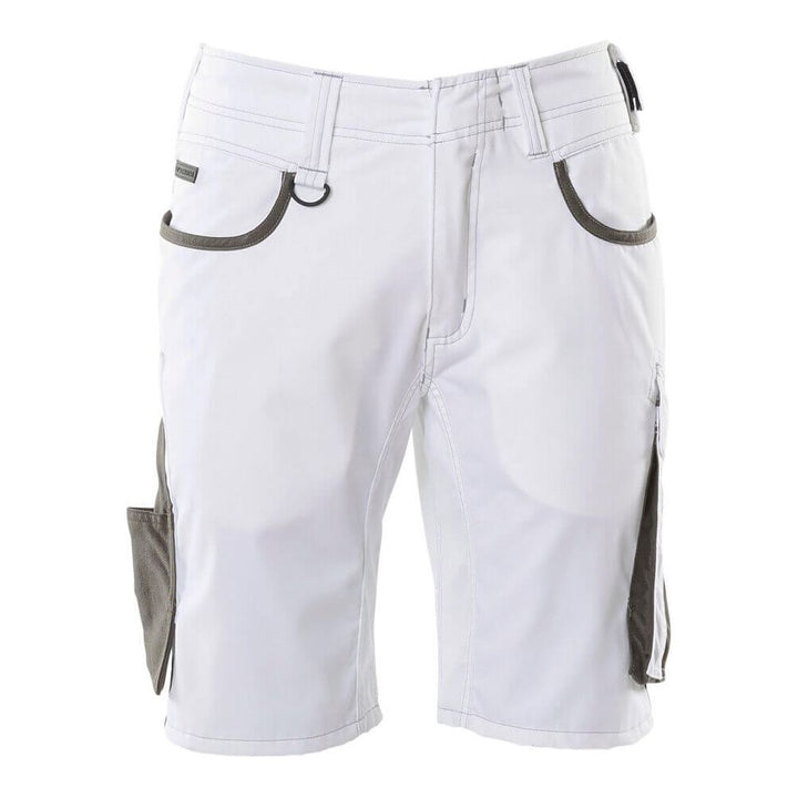 Mascot Work Shorts 18349-230 Front #colour_white-dark-anthracite-grey