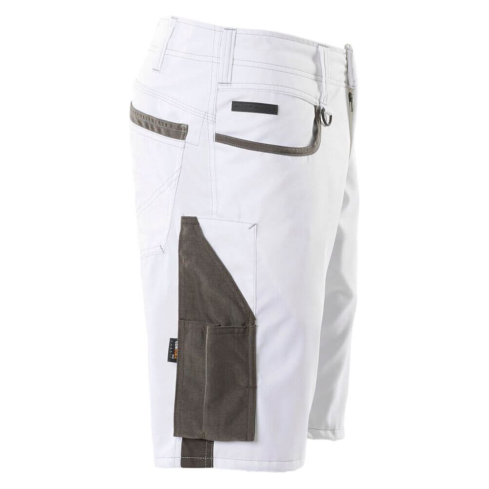 Mascot Work Shorts 18349-230 Left #colour_white-dark-anthracite-grey