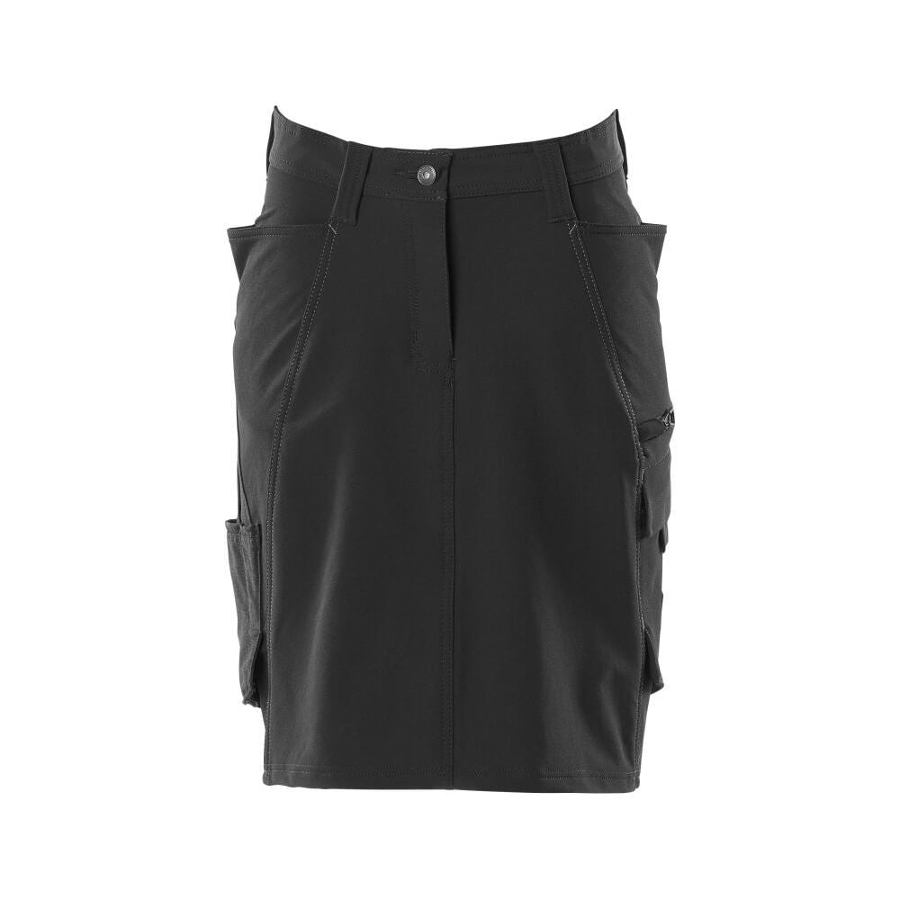 Mascot Work Skirt 4-Way-Stretch 18147-511 Front #colour_black