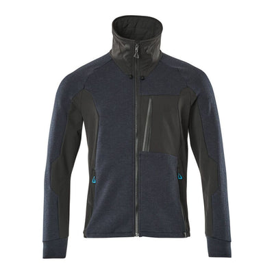 Mascot Work Sweatshirt Zip-up Collar 17484-319 Front #colour_dark-navy-blue-black
