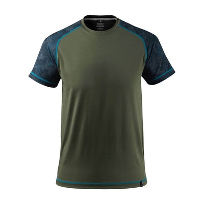 Mascot Work T-shirt Advanced Moisture-Wicking 17482-944 Front #colour_moss-green