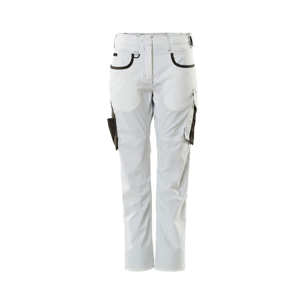 Mascot Work Trousers 18678-230 Front #colour_white-dark-anthracite-grey