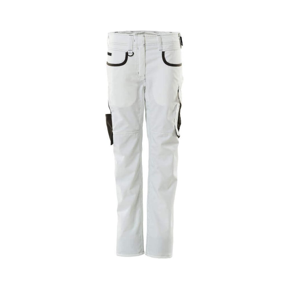 Mascot Work Trousers 18688-230 Front #colour_white-dark-anthracite-grey