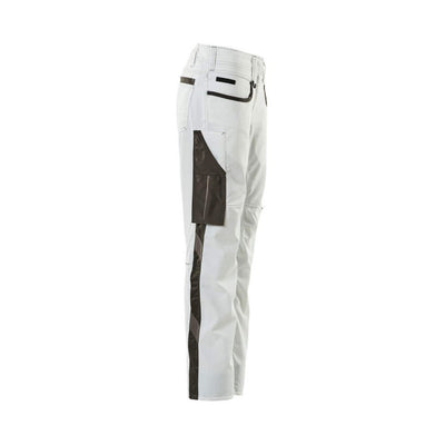 Mascot Work Trousers 18688-230 Left #colour_white-dark-anthracite-grey