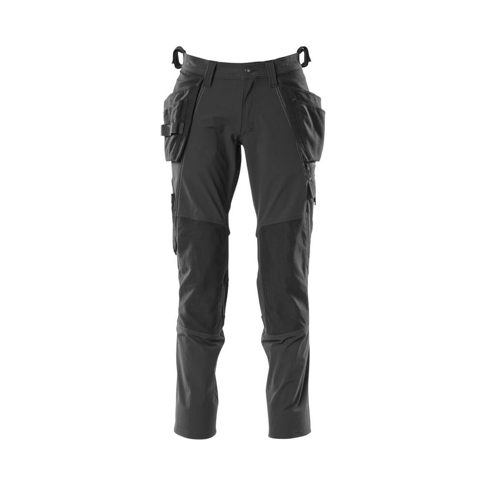 Mascot Work Trousers 4-Way-Stretch 18031-311 Front #colour_black