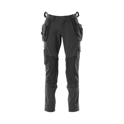 Mascot Work Trousers 4-Way-Stretch 18031-311 Front #colour_black