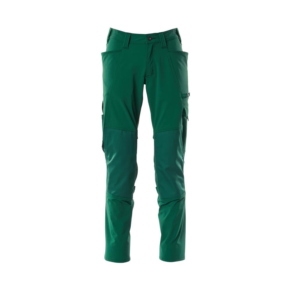 Mascot Work Trousers 4-Way-Stretch 18079-511 Front #colour_green