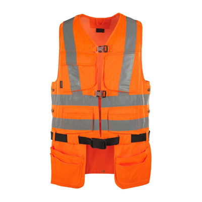 Mascot Yorkton Hi-Vis Tool Vest 08089-860 Front #colour_hi-vis-orange