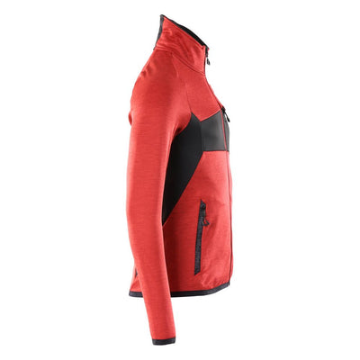 Mascot Zip-Up Fleece Jumper 18103-316 Left #colour_traffic-red-black