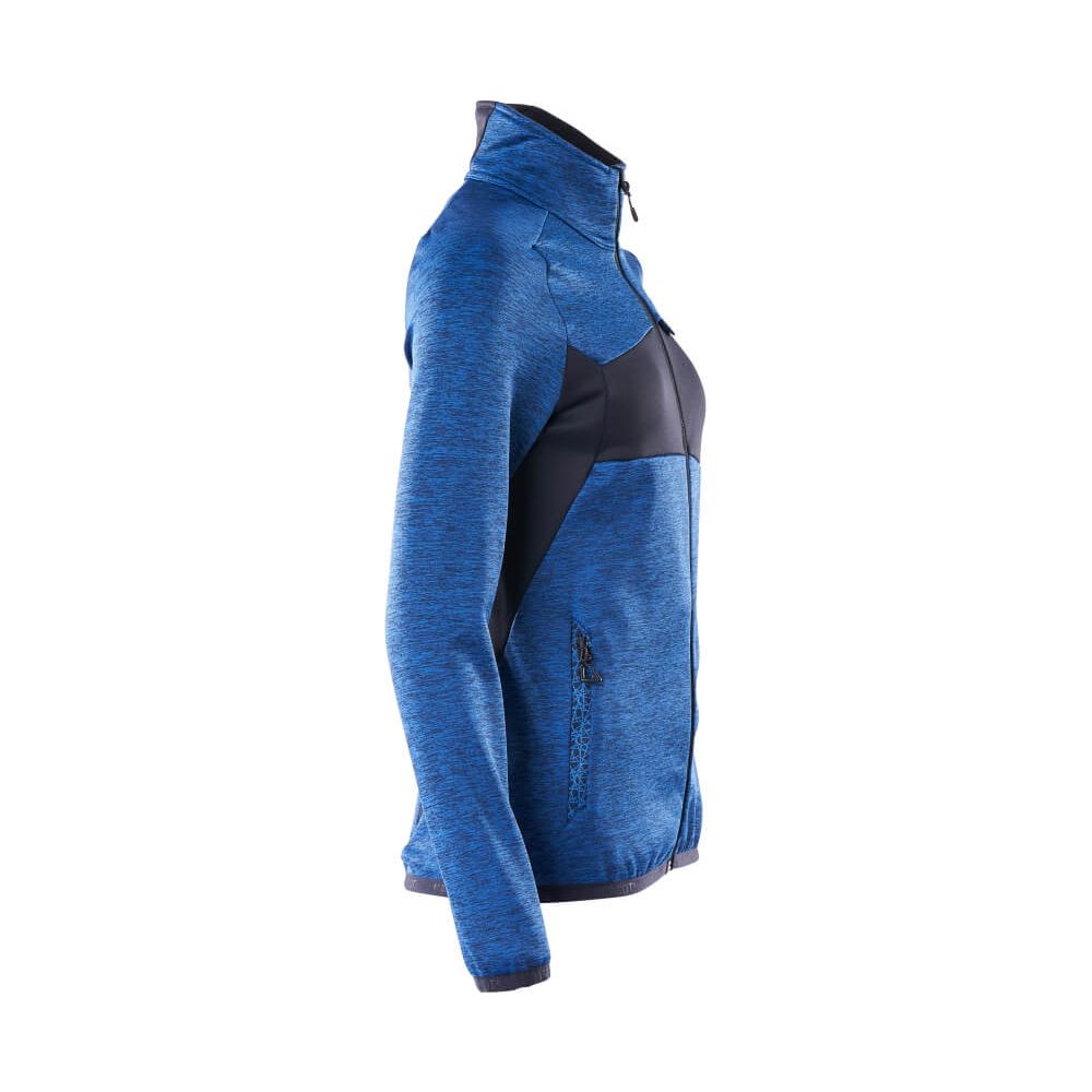 Mascot Zip-Up Fleece-Jumper 18153-316 Left #colour_azure-blue-dark-navy-blue