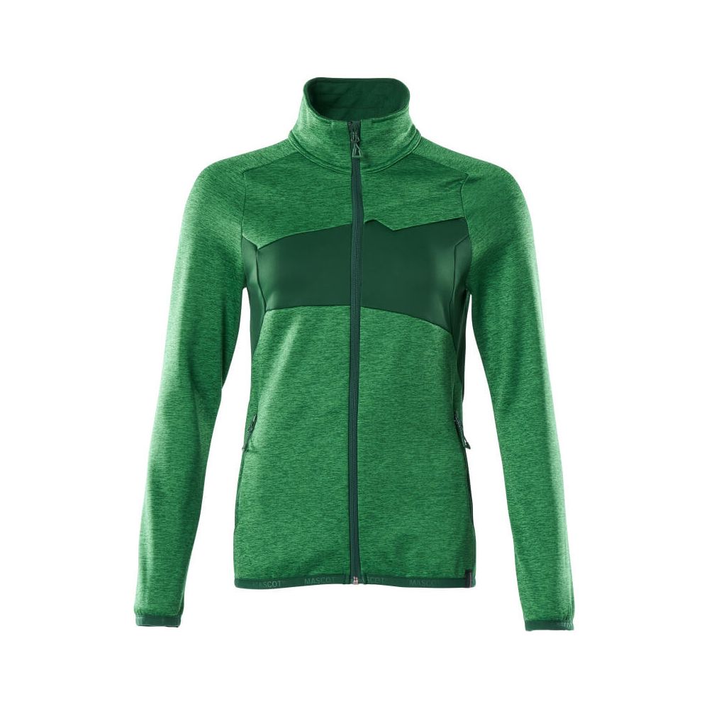 Mascot Zip-Up Fleece-Jumper 18153-316 Front #colour_grass-green-green