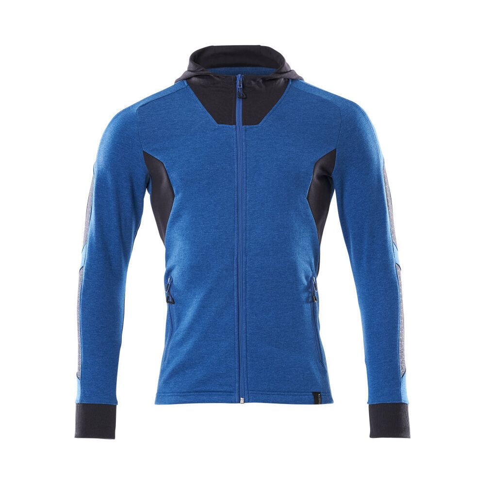 Mascot Zip-Up Hoodie Sweatshirt 18584-962 Front #colour_azure-blue-dark-navy-blue
