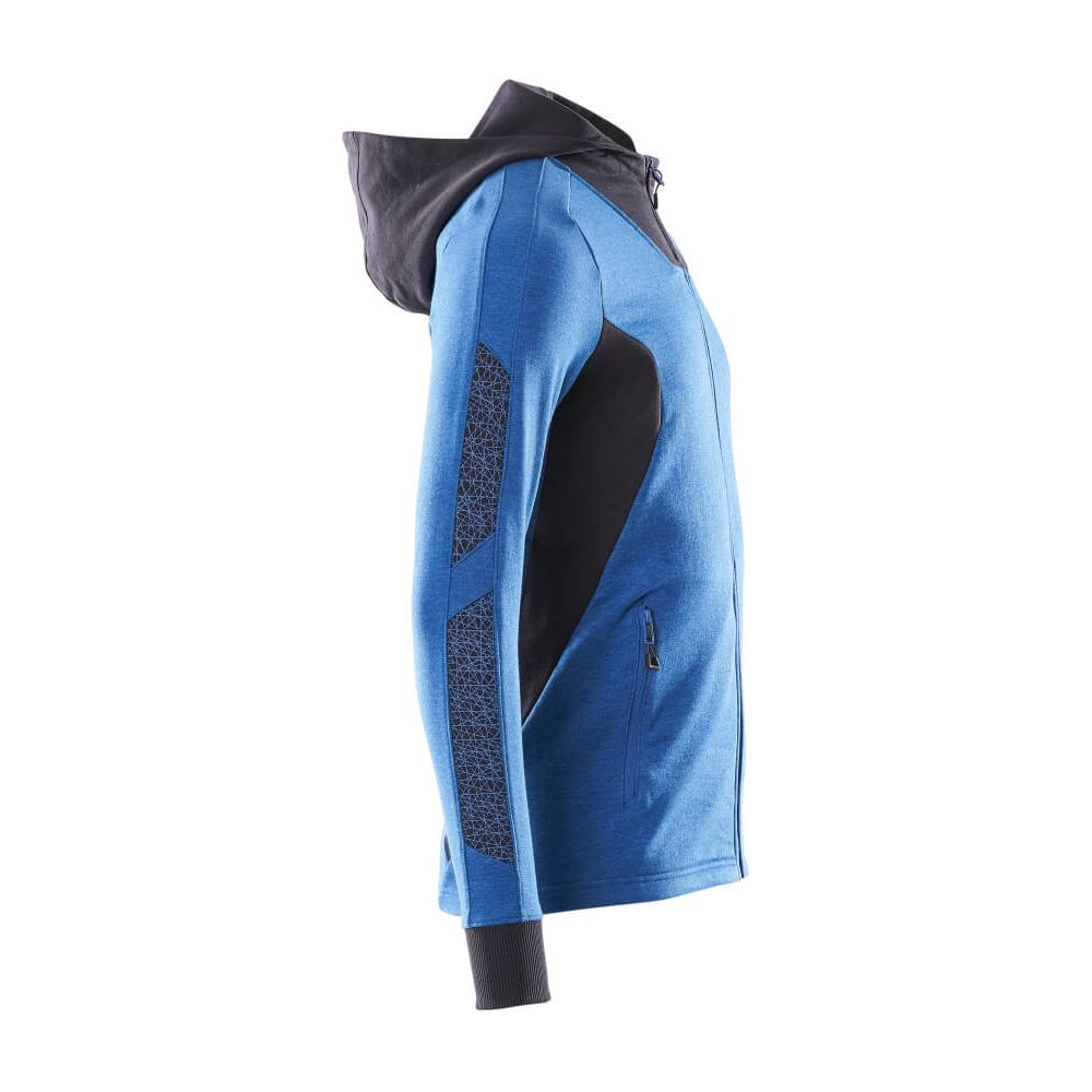 Mascot Zip-Up Hoodie Sweatshirt 18584-962 Left #colour_azure-blue-dark-navy-blue