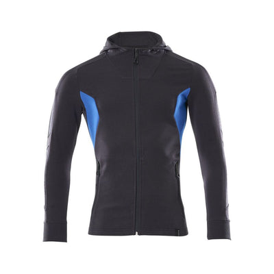Mascot Zip-Up Hoodie Sweatshirt 18584-962 Front #colour_dark-navy-blue-azure-blue