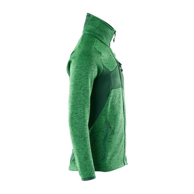 Mascot Zip-Up Knitted Jumper 18105-951 Left #colour_grass-green-green