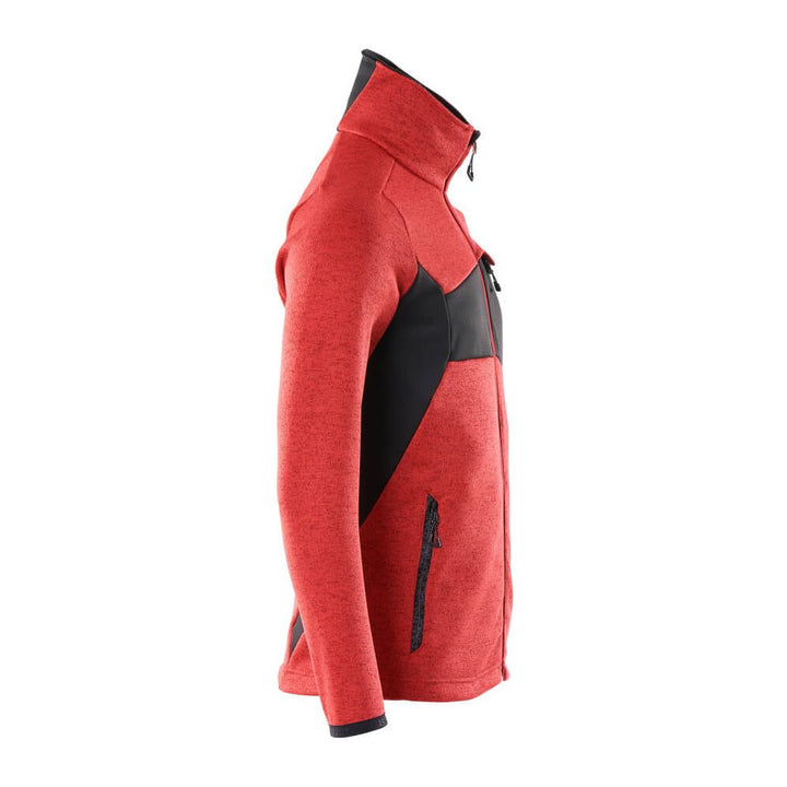 Mascot Zip-Up Knitted Jumper 18105-951 Left #colour_traffic-red-black