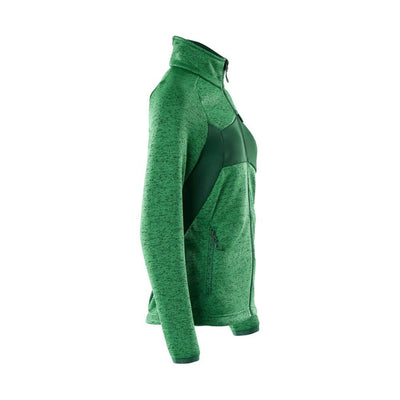 Mascot Zip-Up Knitted Jumper 18155-951 Left #colour_grass-green-green