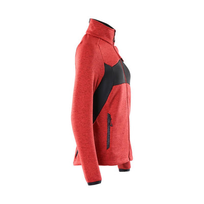 Mascot Zip-Up Knitted Jumper 18155-951 Left #colour_traffic-red-black