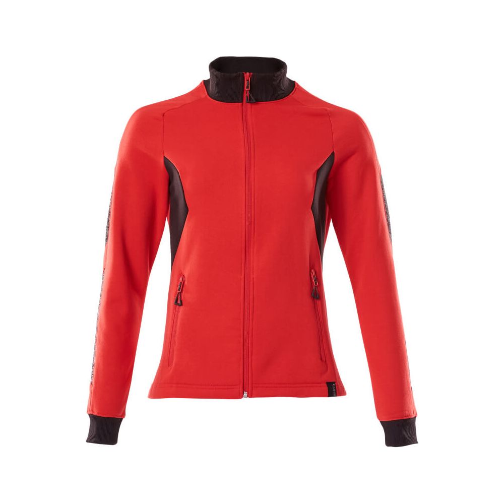 Mascot Zip-Up Sweatshirt 18494-962 Front #colour_traffic-red-black