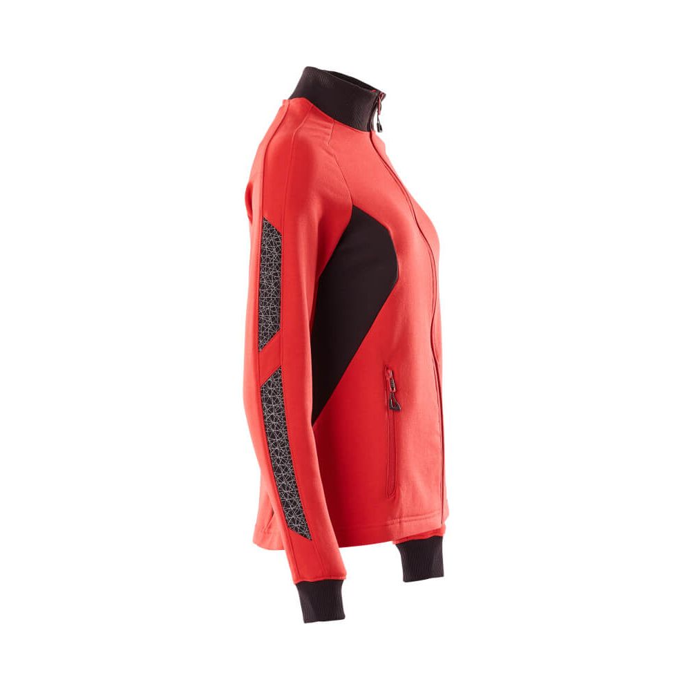 Mascot Zip-Up Sweatshirt 18494-962 Left #colour_traffic-red-black