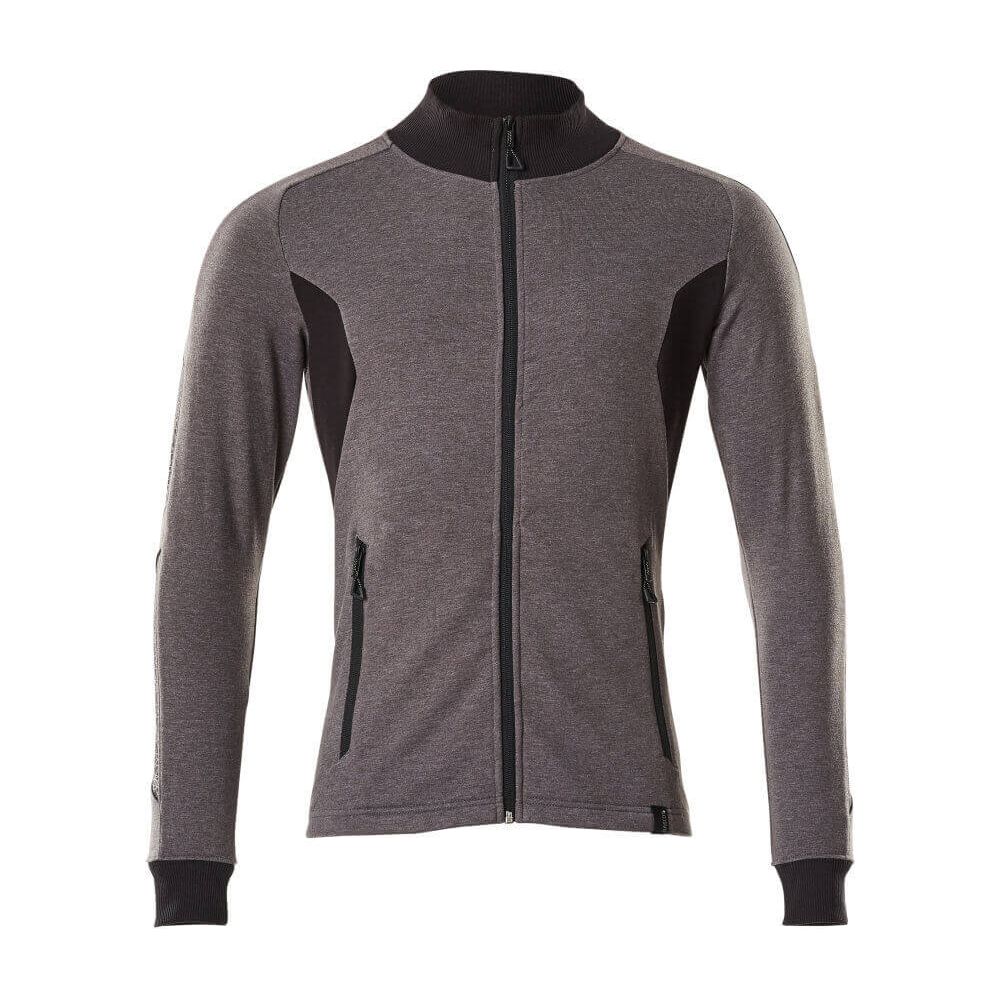 Mascot Zip-Up Sweatshirt Warm-Soft 18484-962 Front #colour_dark-anthracite-grey-black