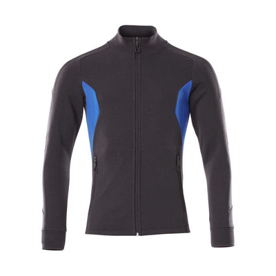 Mascot Zip-Up Sweatshirt Warm-Soft 18484-962 Front #colour_dark-navy-blue-azure-blue