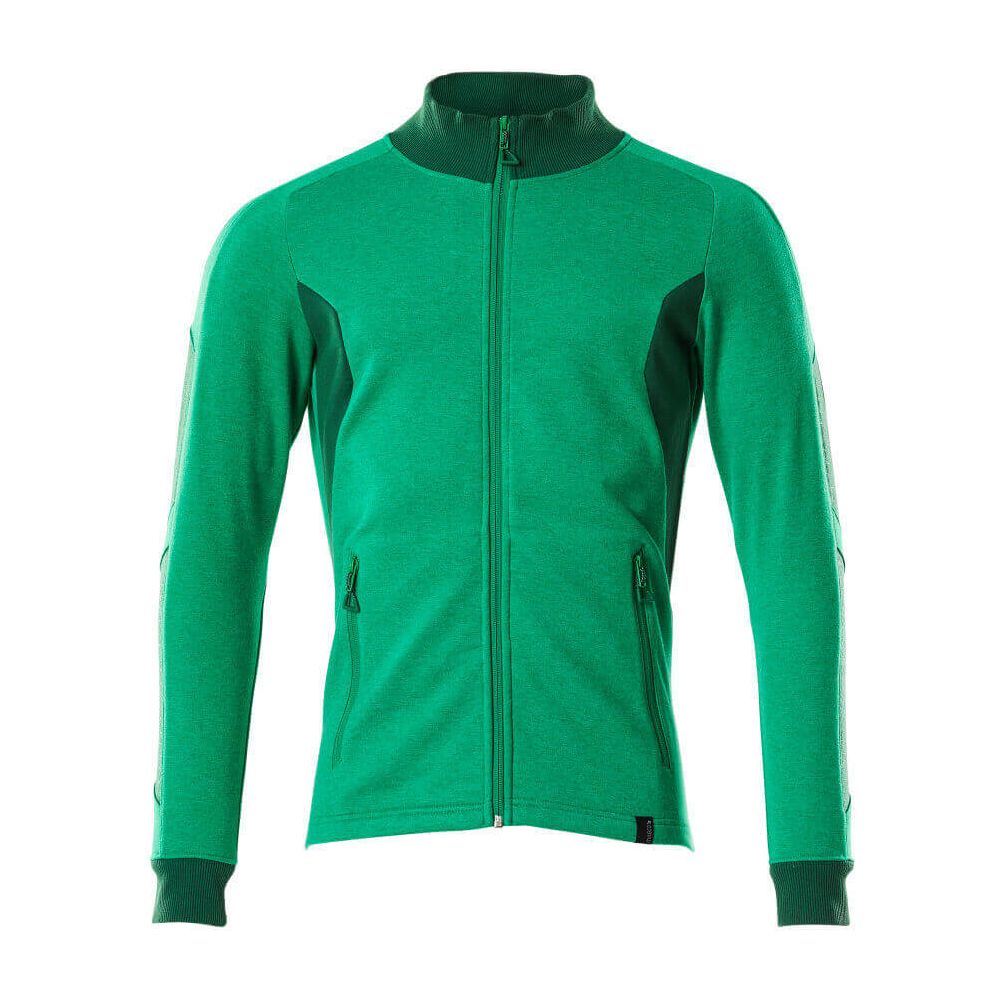 Mascot Zip-Up Sweatshirt Warm-Soft 18484-962 Front #colour_grass-green-green