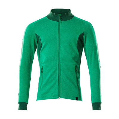 Mascot Zip-Up Sweatshirt Warm-Soft 18484-962 Front #colour_grass-green-green